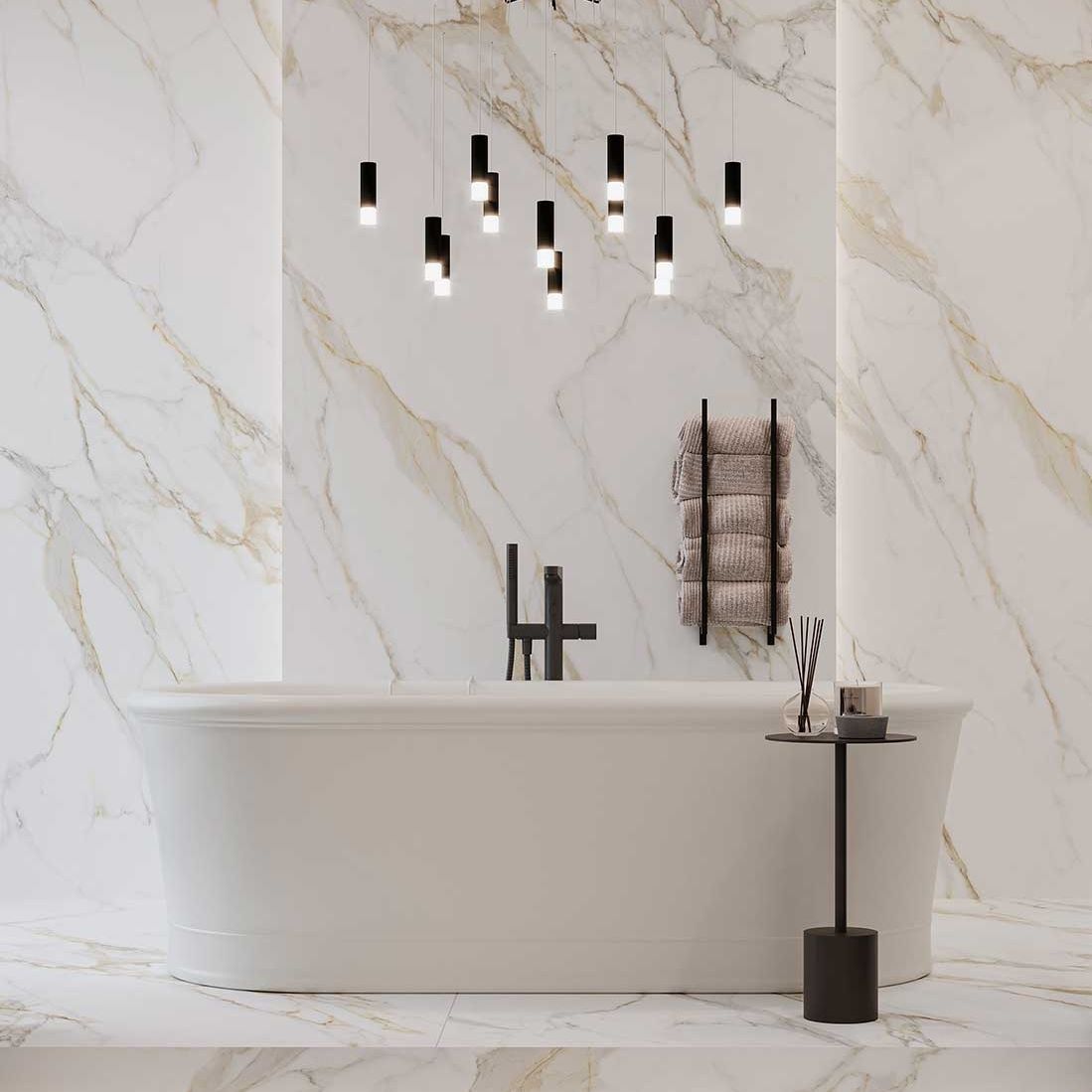 Neolith Panel System Cover decorative panel - Calacatta Roma - NEOLITH - wall-mounted / for ...
