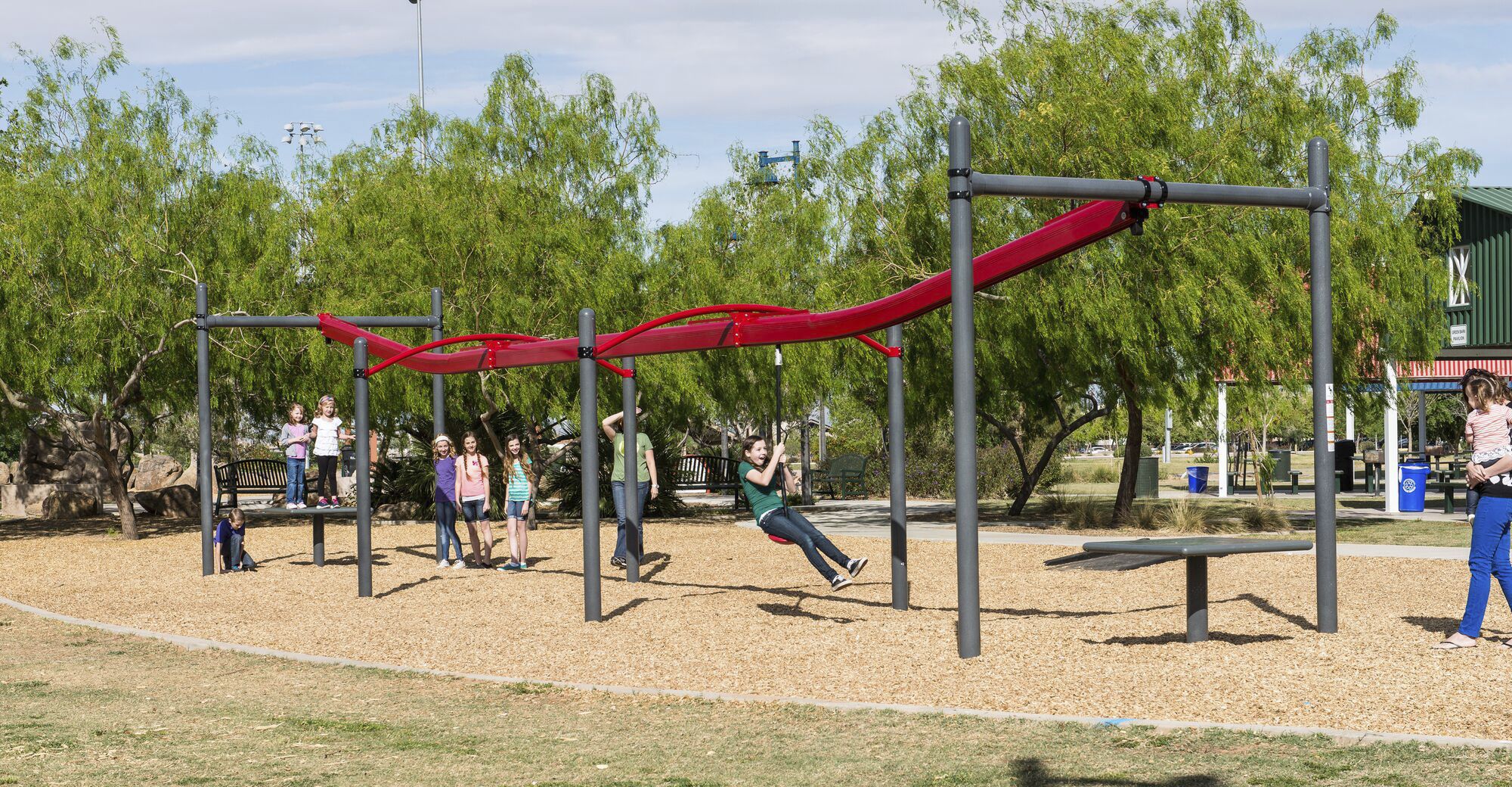 Playground zipline - ZipKrooz® EN - Design 3842 - LANDSCAPE