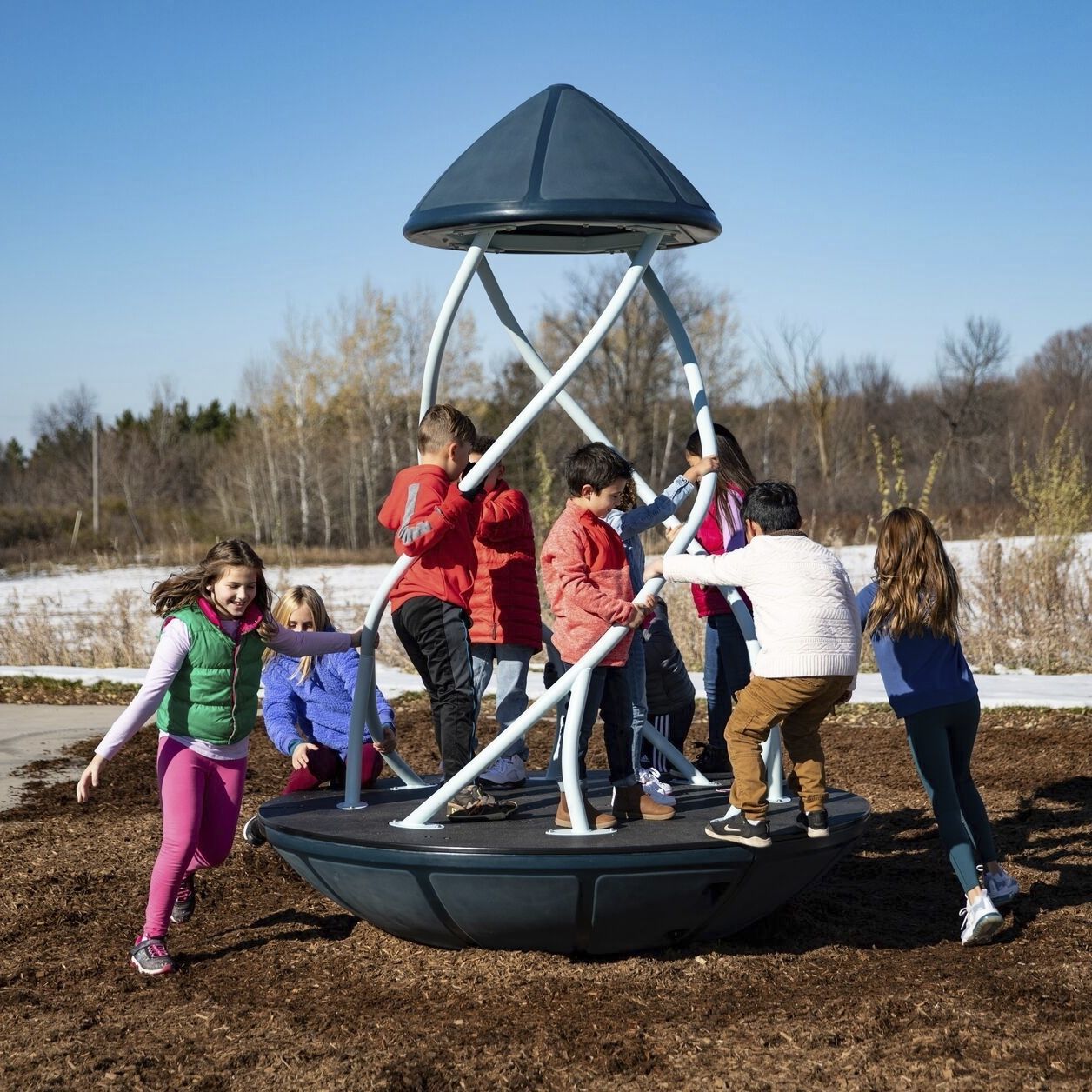 Children's playground spinner WhirlyQ® Design 6481 LANDSCAPE STRUCTURES for playground