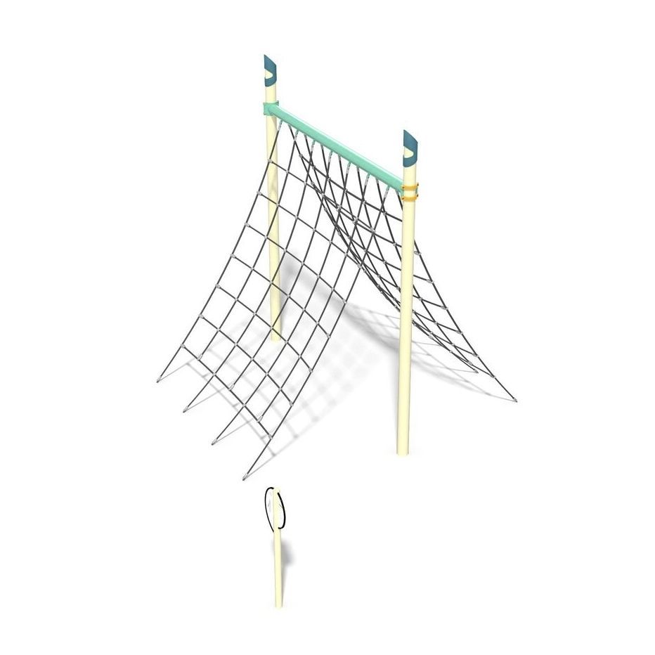 Playground climbing net FitCore™ Extreme AFrame Cargo Net Design