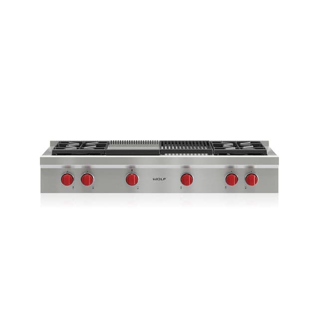 Gas cooktop SRT484CG SUBZERO 6 burner / countertop / with knobs