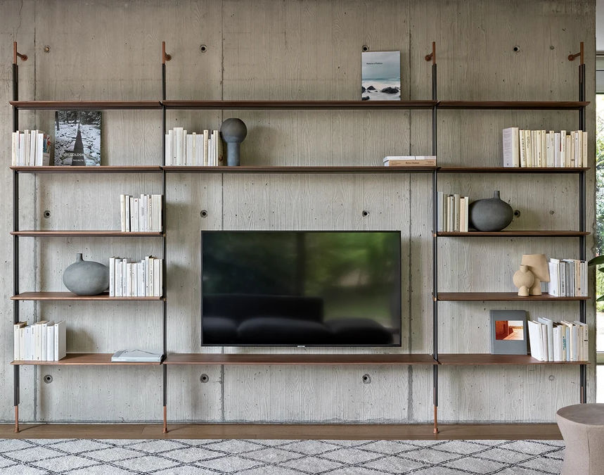 Modular bookcase - Roll - BONALDO - wall-mounted / contemporary / for ...