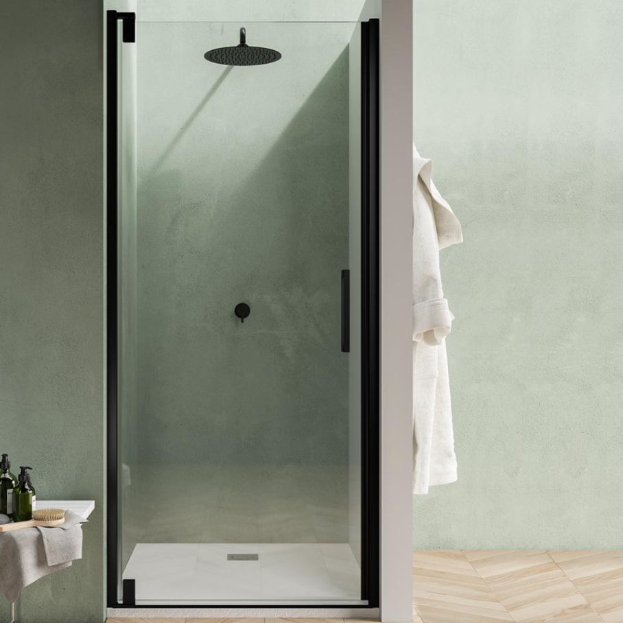 Pivoting shower screen BATIK QF GLASS 1989 for alcoves / tempered