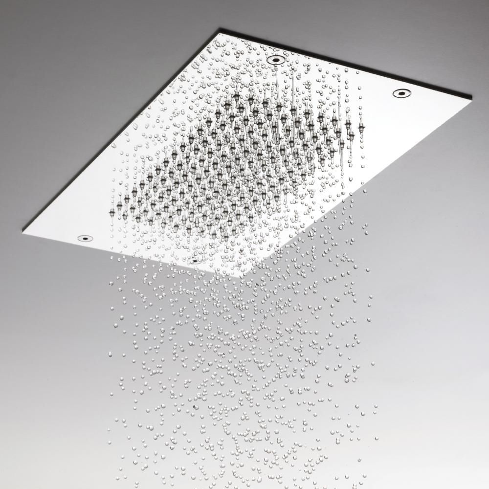 Ceilingmounted shower head GLASS 1989 rectangular / rain / with chromotherapy