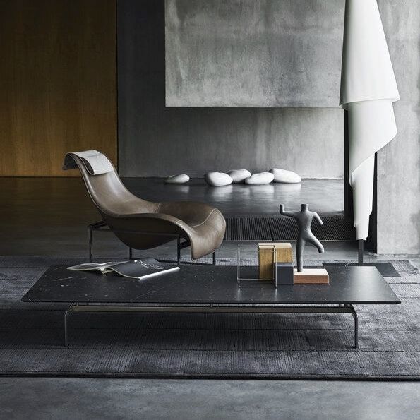 Contemporary coffee table - DIESIS - B&B Italia - glass / wooden