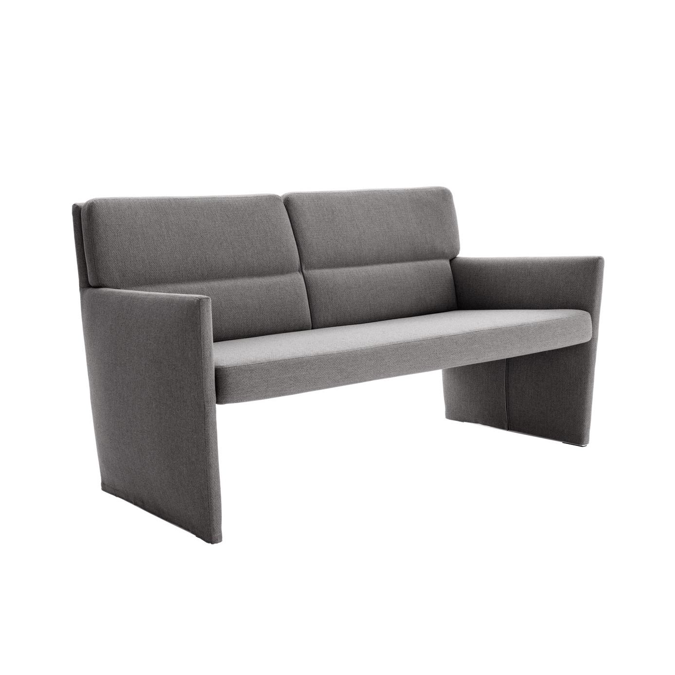 Contemporary upholstered bench Posa B&B Italia fabric / leather