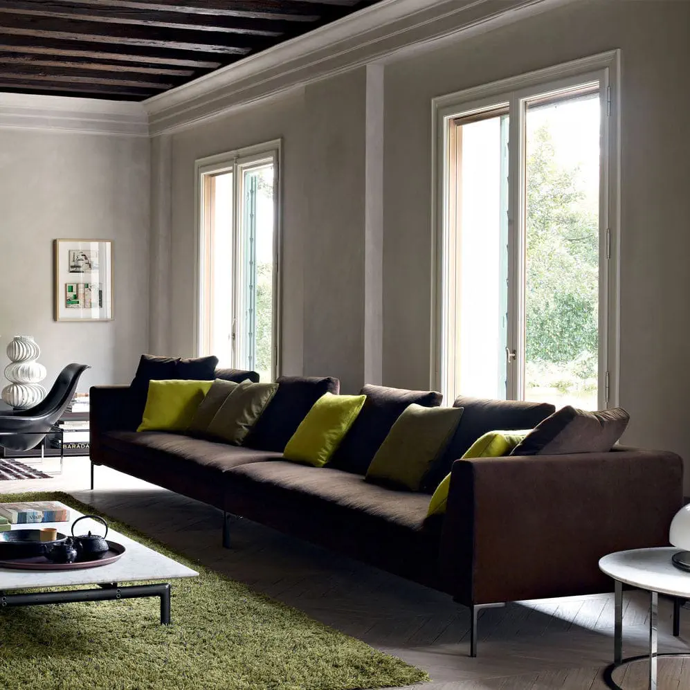 Modular sofa - Charles - B&B Italia - contemporary / fabric / leather