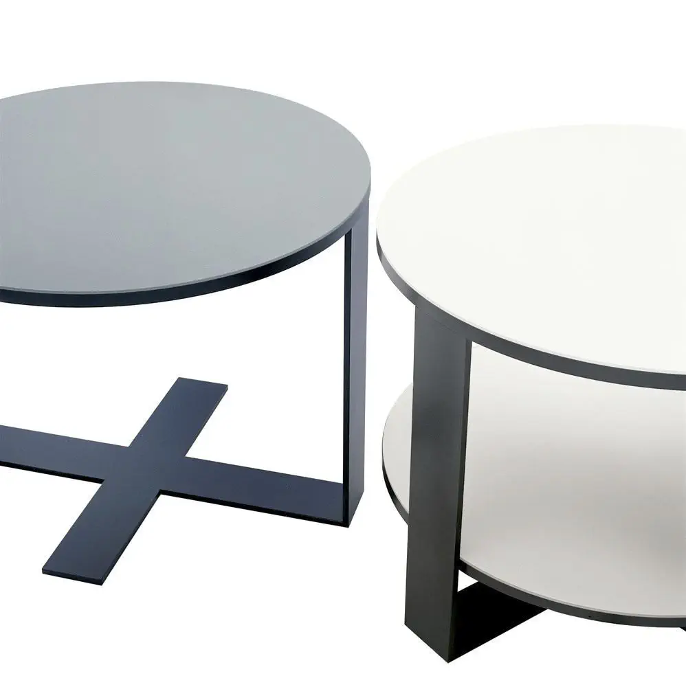 Contemporary side table - Eileen - B&B Italia - oak / MDF / glass