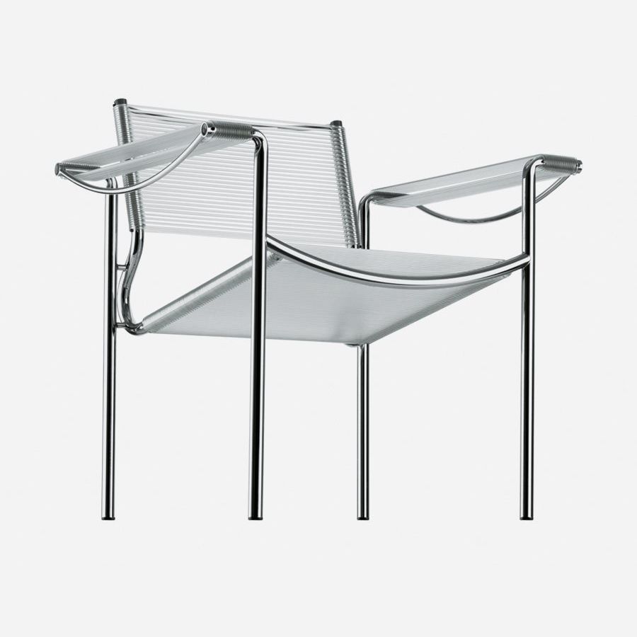 Contemporary armchair - SPAGHETTI / 109 - ALIAS - leather / chrome ...