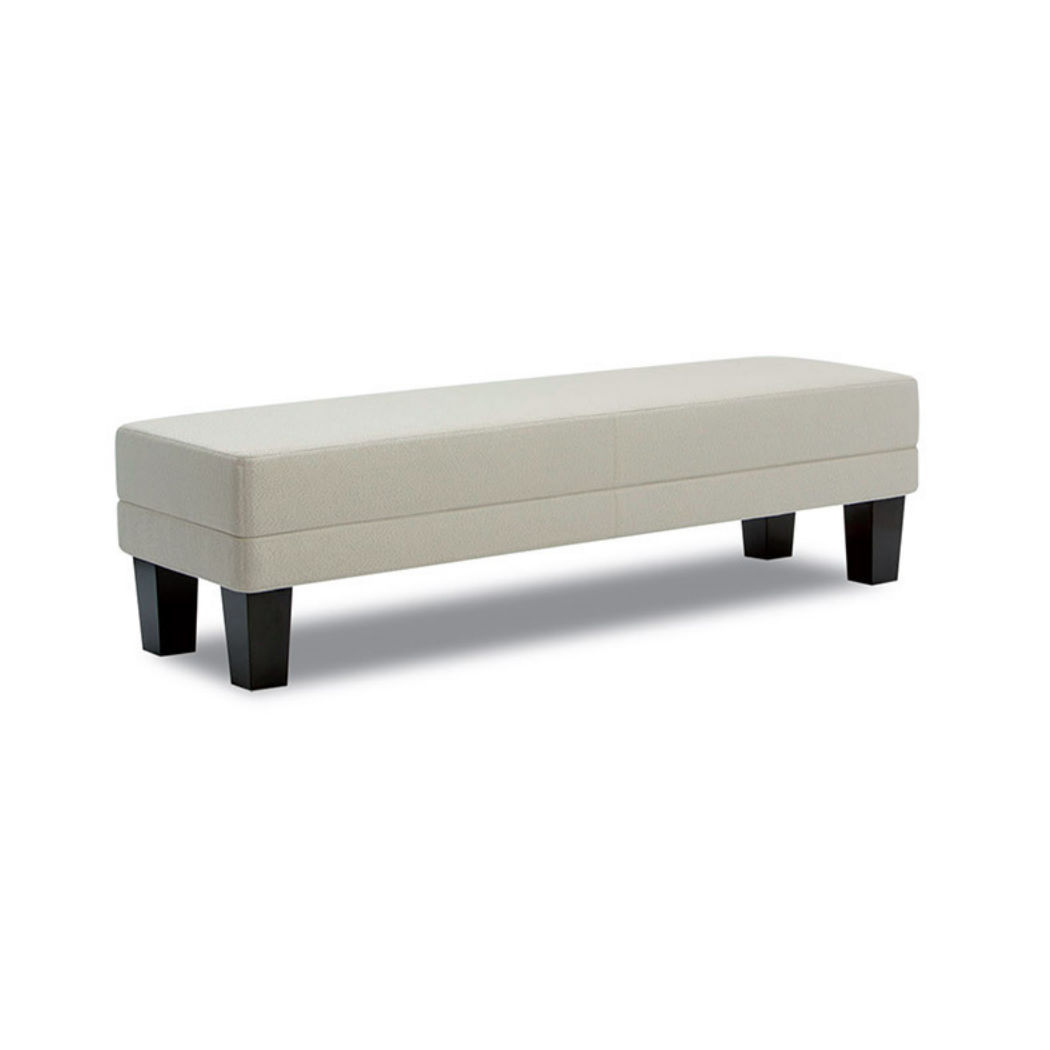 Contemporary Upholstered Bench Fabric With Removable Cover