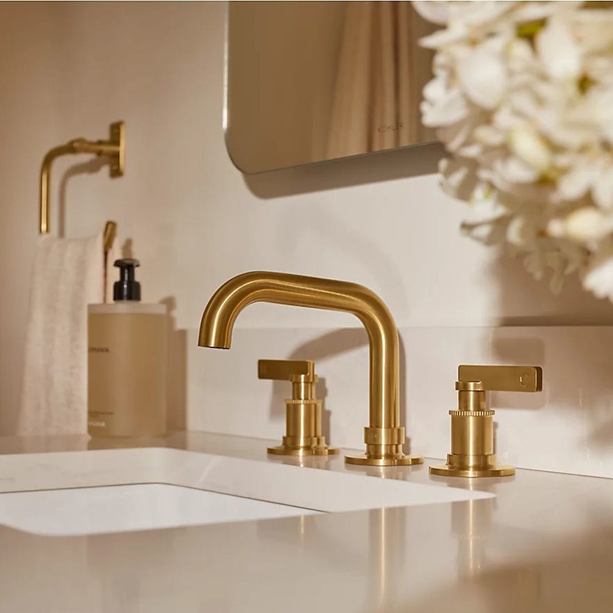 Washbasin mixer tap Castia™ Kohler countertop / metal / bathroom