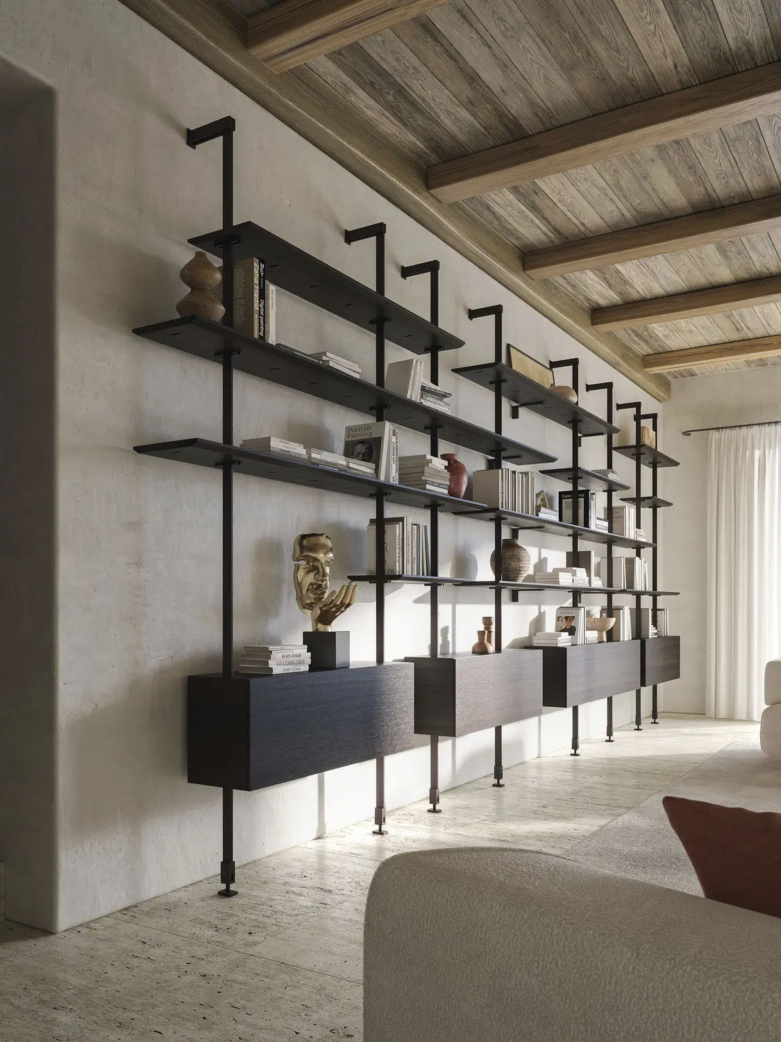 Wall-mounted shelf - AIRPORT - Cattelan Italia - modular / room