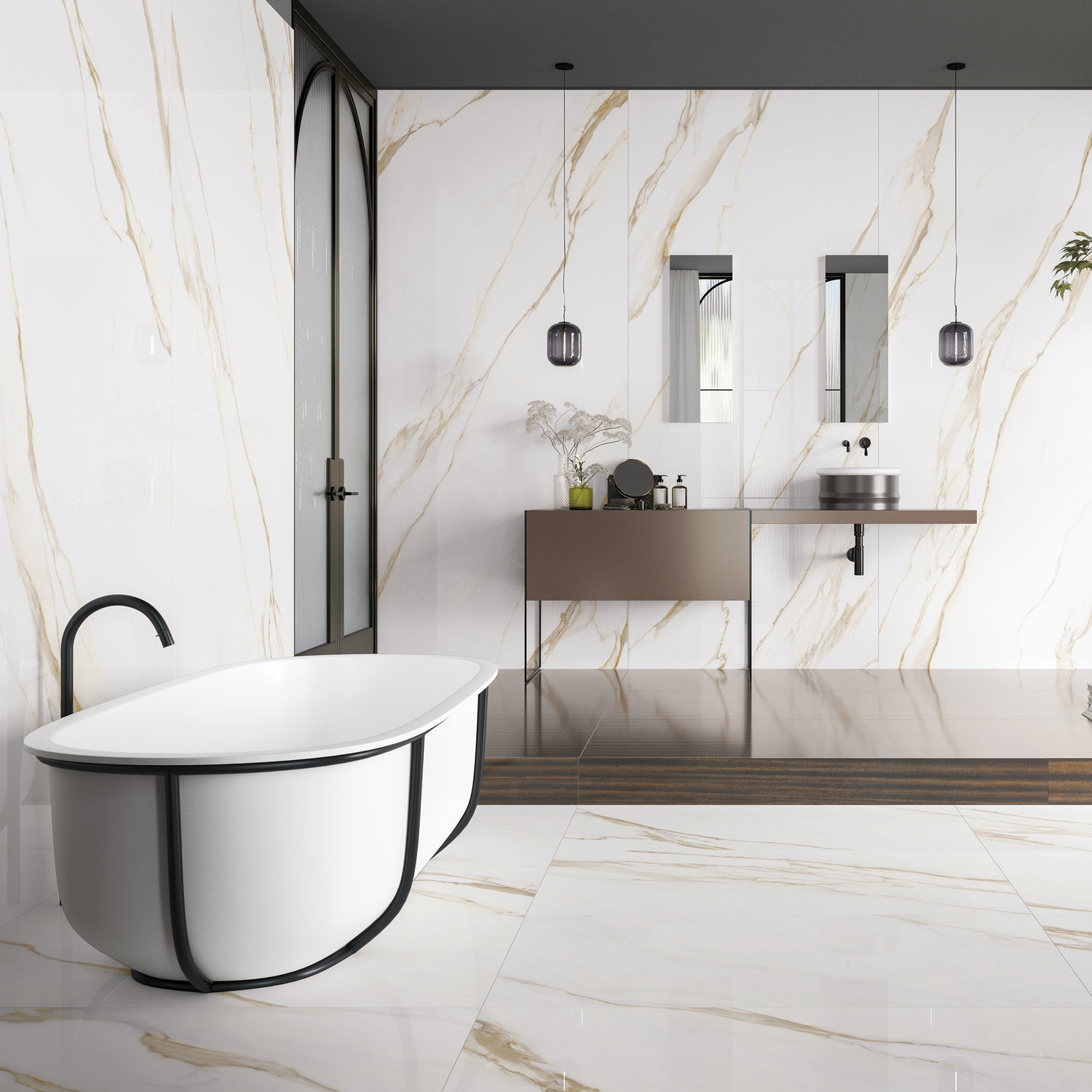 Indoor tile - CALACATTA ORO - CERAMICHE REFIN - living room / bathroom ...