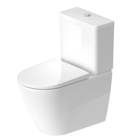 Free-standing toilet bowl - 200209 - DURAVIT - ceramic / rimless ...