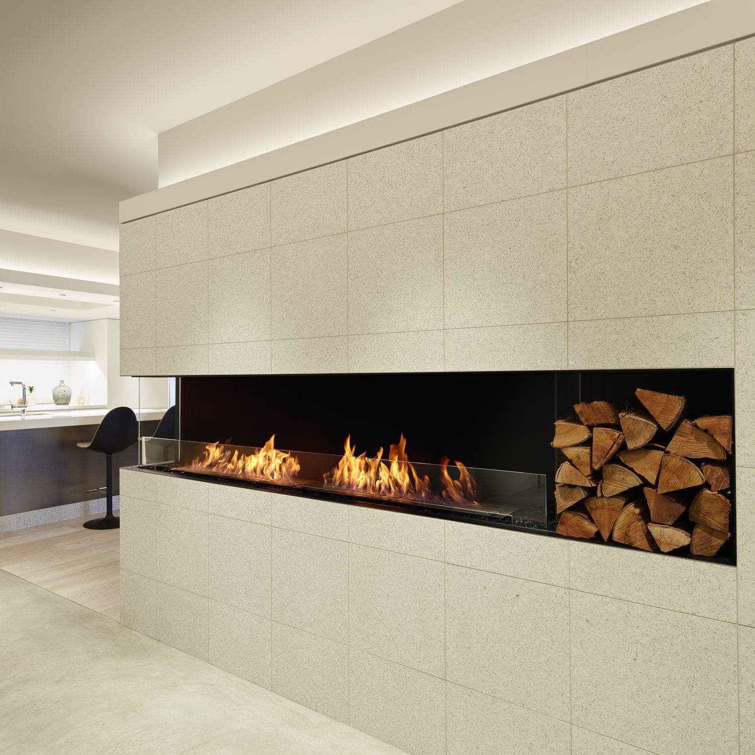 Corner fireplace insert - FLEX LEFT CORNER - EcoSmart Fire - bioethanol