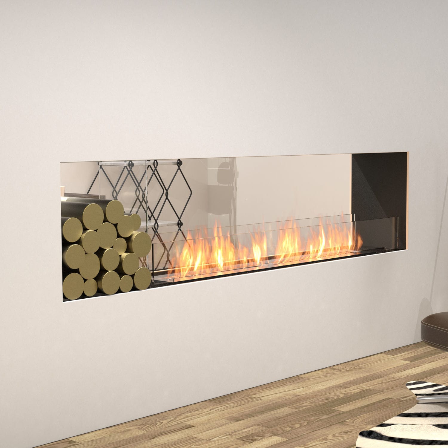 Double-sided fireplace insert - FLEX DOUBLE-SIDED - EcoSmart Fire