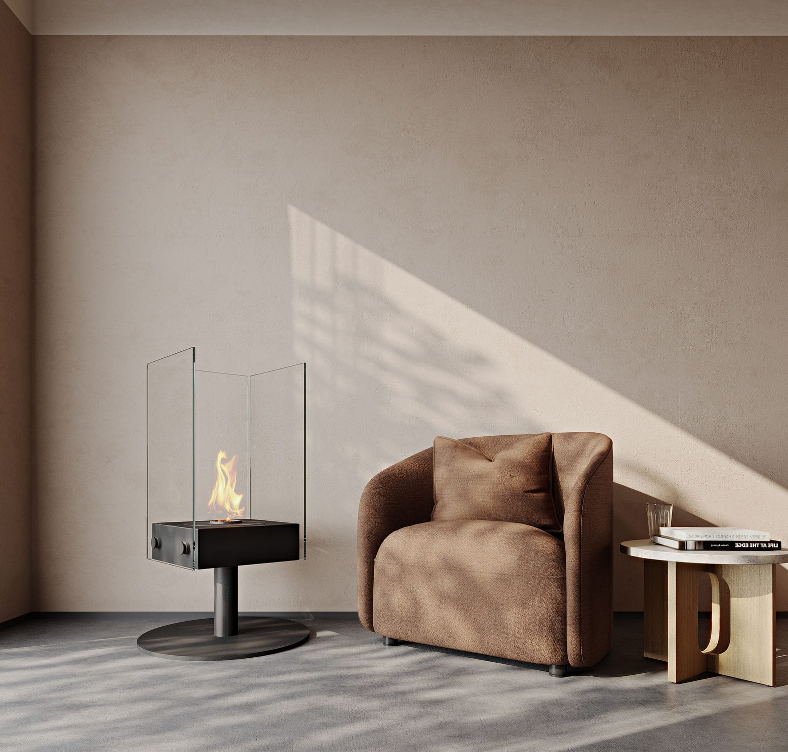 Bioethanol fireplace - Orbit - EcoSmart Fire - free-standing / free