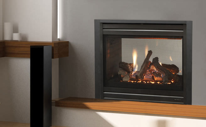 Gas Fireplace St 36 Heat Glo Contemporary Closed Hearth Double Sided