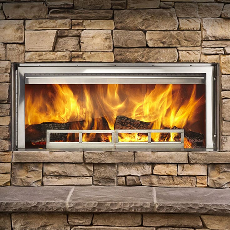 Woodburning fireplace LONGMIRE heatilator contemporary / closed