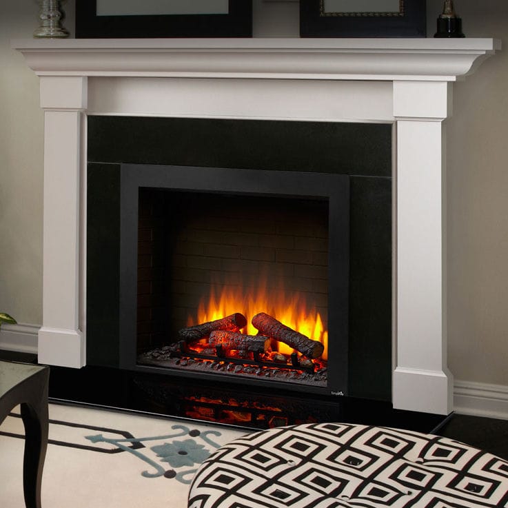 Electric Fireplace Traditional Closed Hearth Built In
