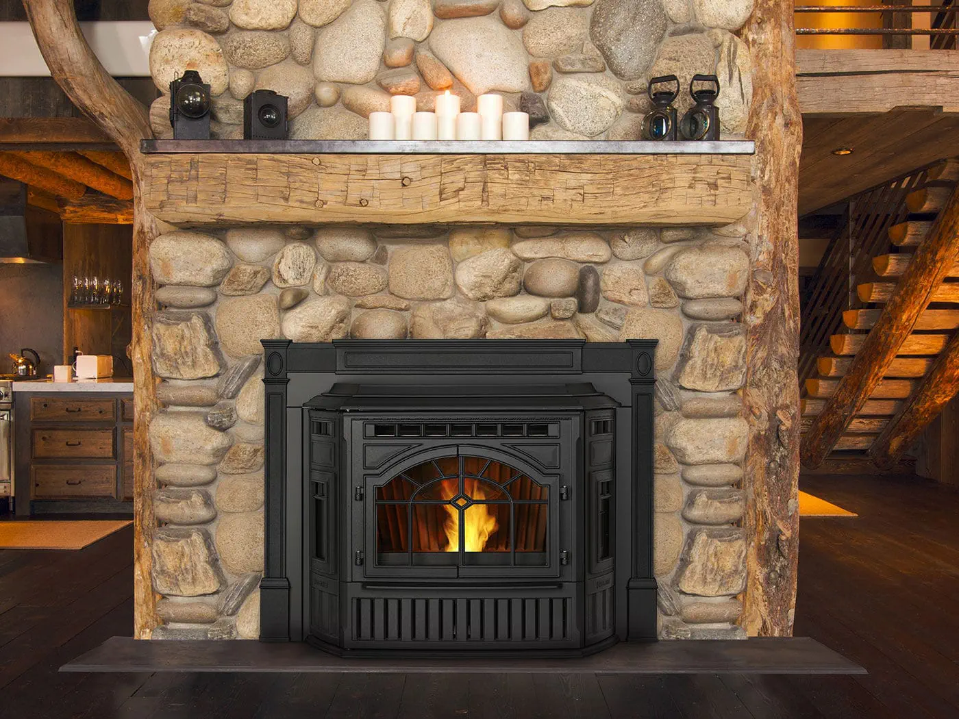 Pellet fireplace insert - MT VERNON AE - QUADRA-FIRE