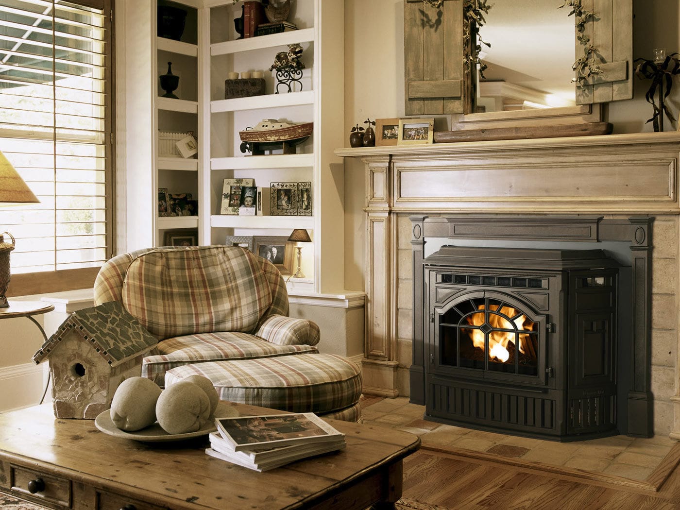 Pellet fireplace insert - MT VERNON AE - QUADRA-FIRE
