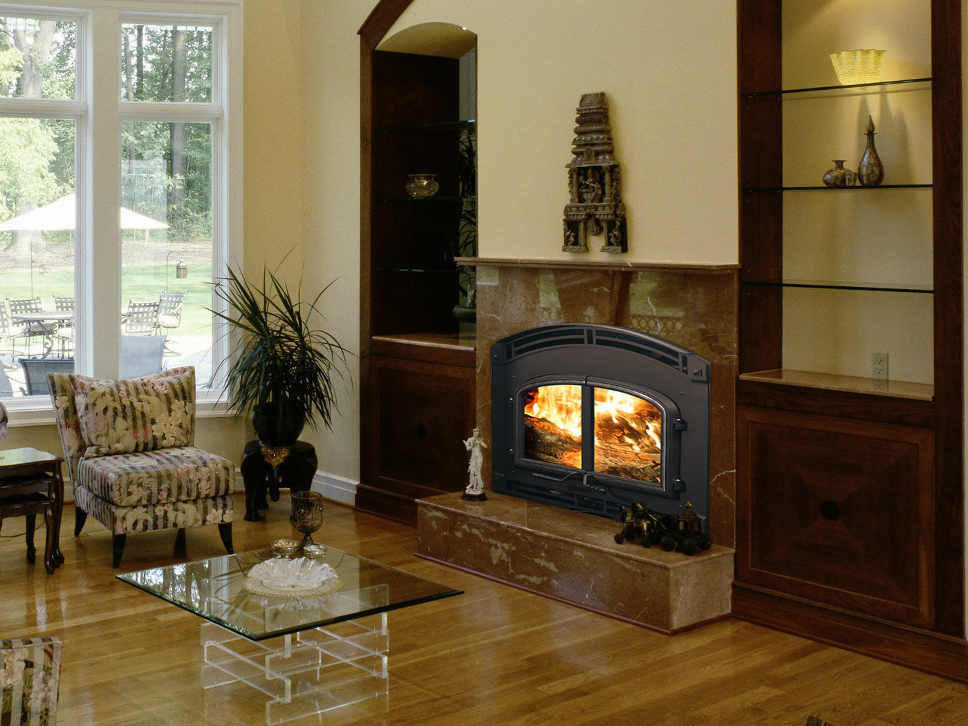 Wood-burning fireplace - 7100 - QUADRA-FIRE - traditional / closed hearth /  built-in