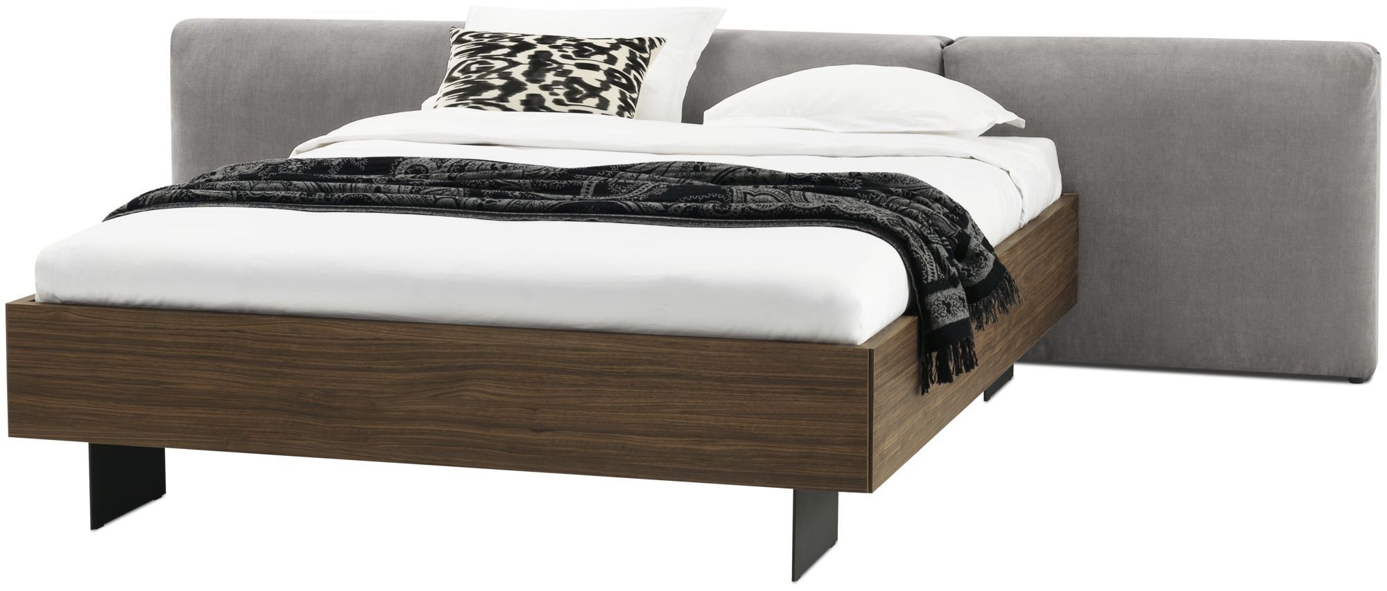 Double bed - LUGANO - BoConcept - contemporary / with upholstered 