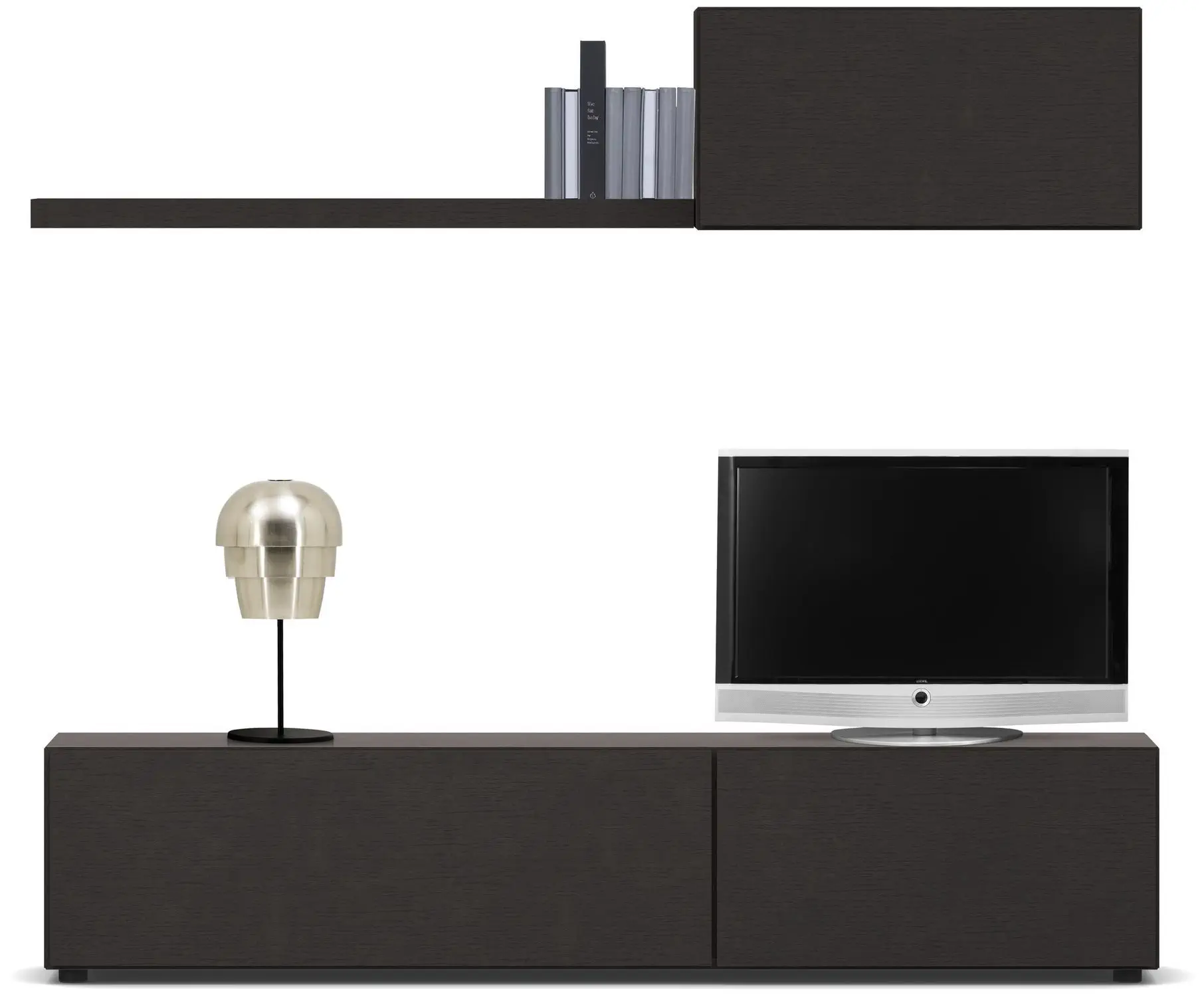 Contemporary TV wall unit - LUGANO - BoConcept - lacquered wood