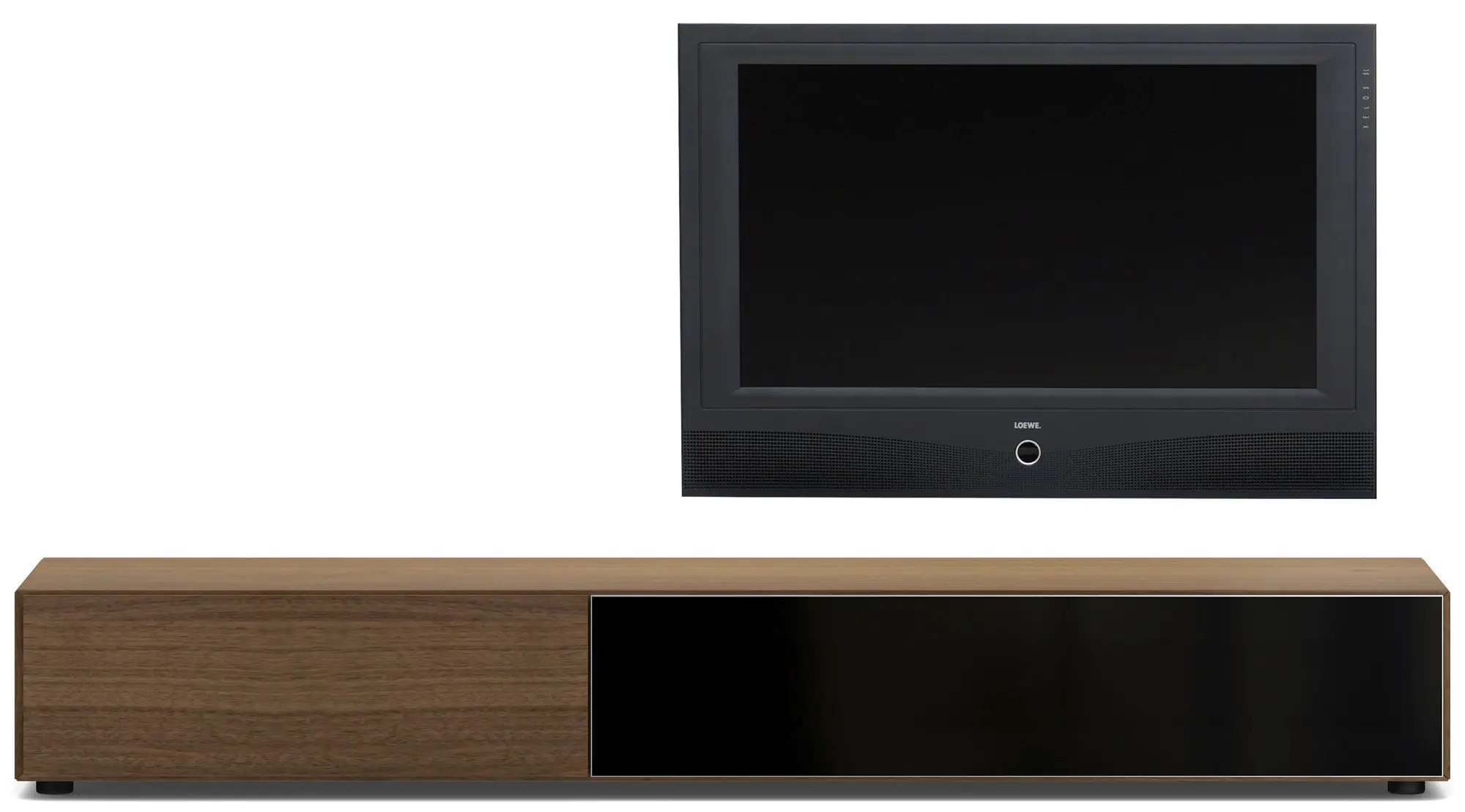 Contemporary TV cabinet - LUGANO - BoConcept - hi-fi / glass