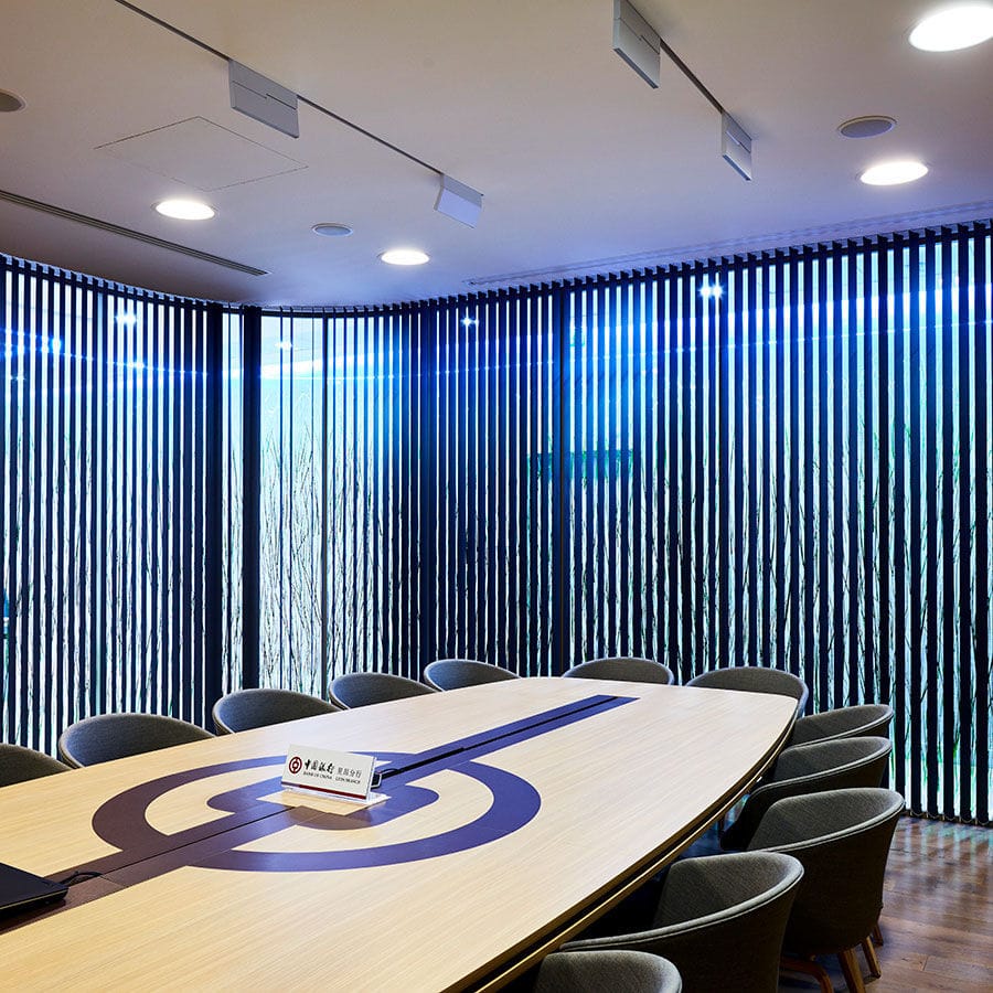 Vertical Blinds Fabric Commercial Motorized Bandalux