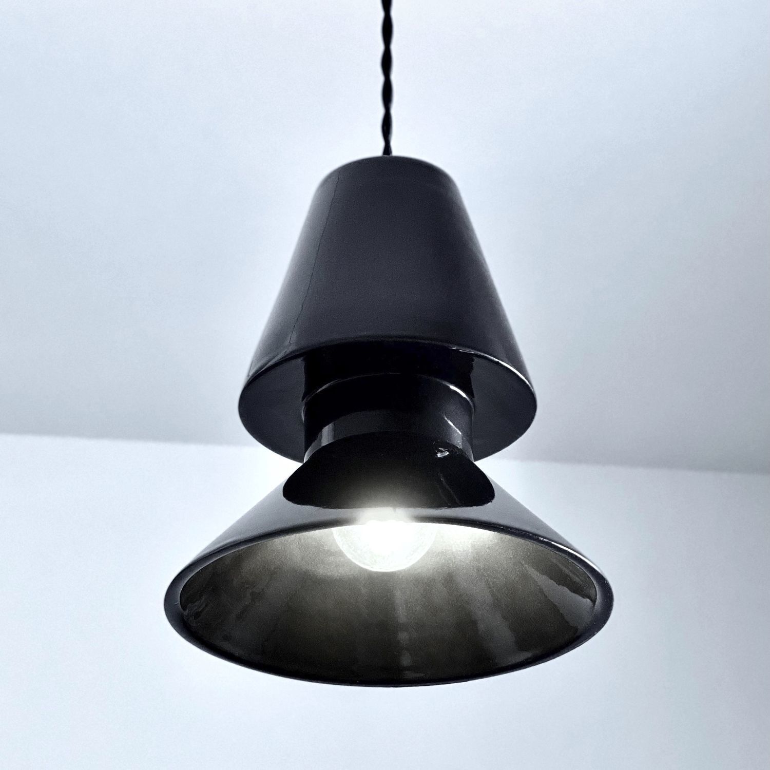 Pendant lamp - TWIN 1.1 - neo - ceramic / minimalist design / corded