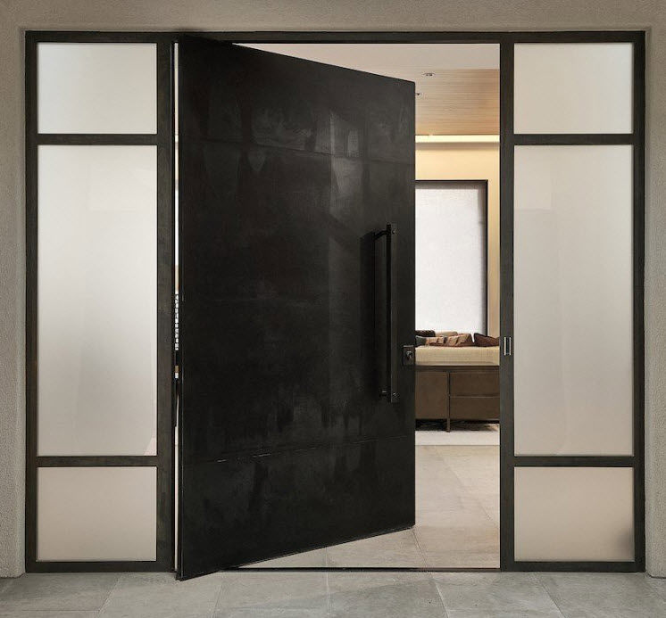 Entry door - USA - FritsJurgens - wooden / pivoting with offset axis ...
