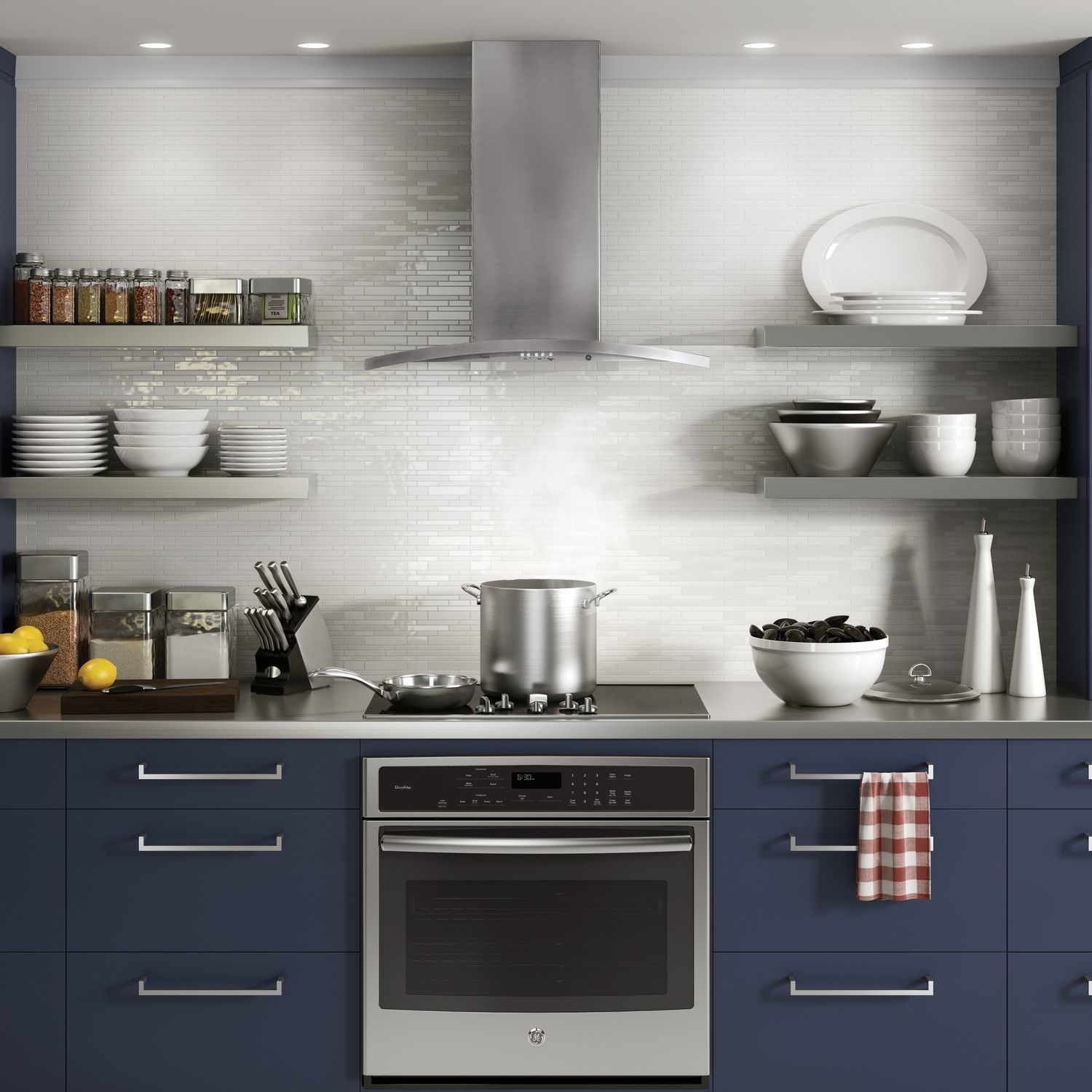 Wallmounted range hood PV970NSS general electric ductless / with