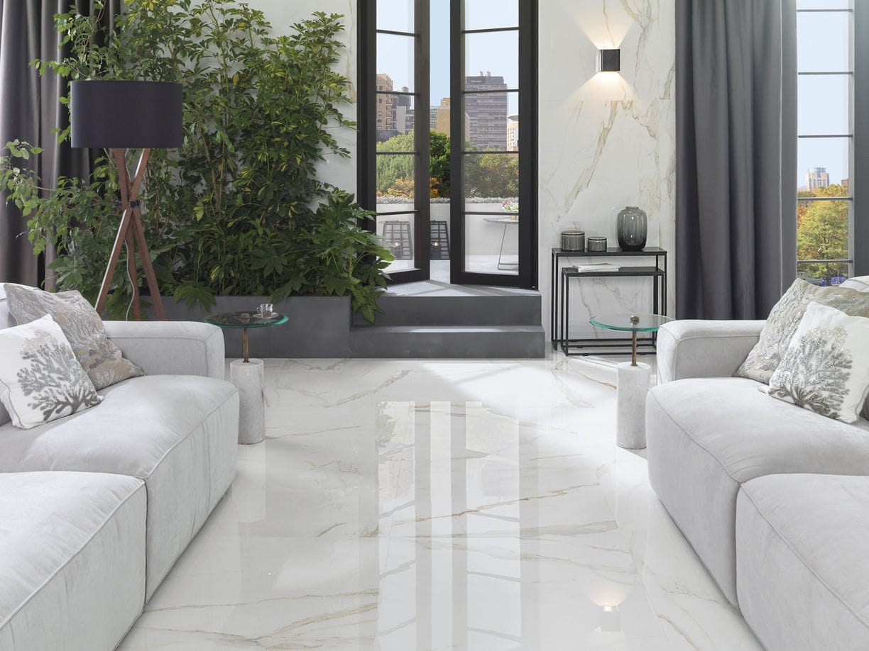 Indoor Tile Floor Ceramic Square Calacata Gold Porcelanosa