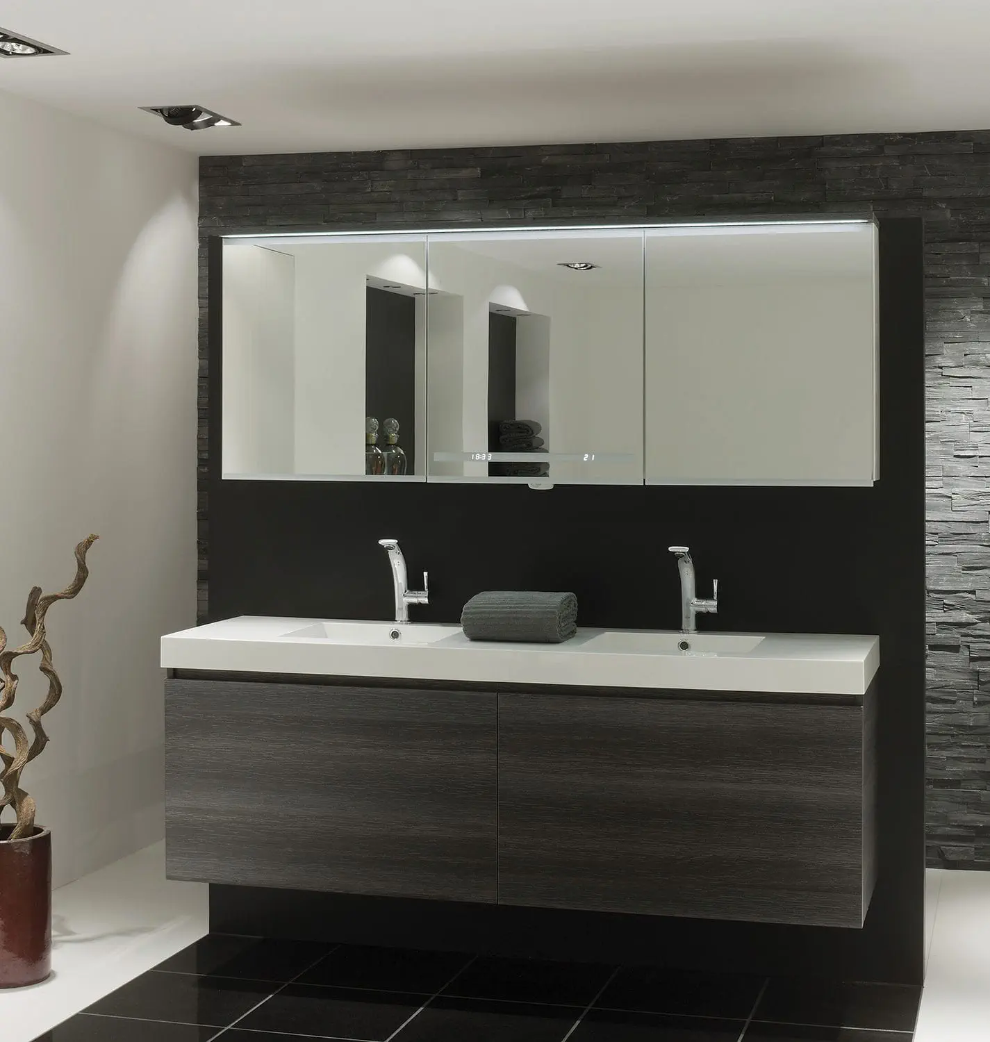 Double Washbasin M1 Alke Built In Marble Rectangular