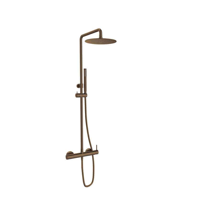 Thermostatic shower column - LOOP - SANYCCES - for apartment / brass ...