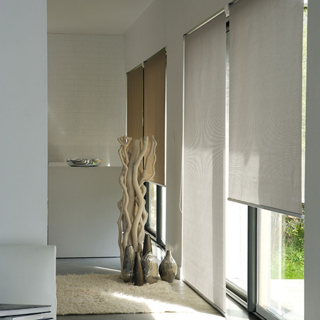 Roller blinds ROLLOSMART MARITON canvas / blackout / motorized