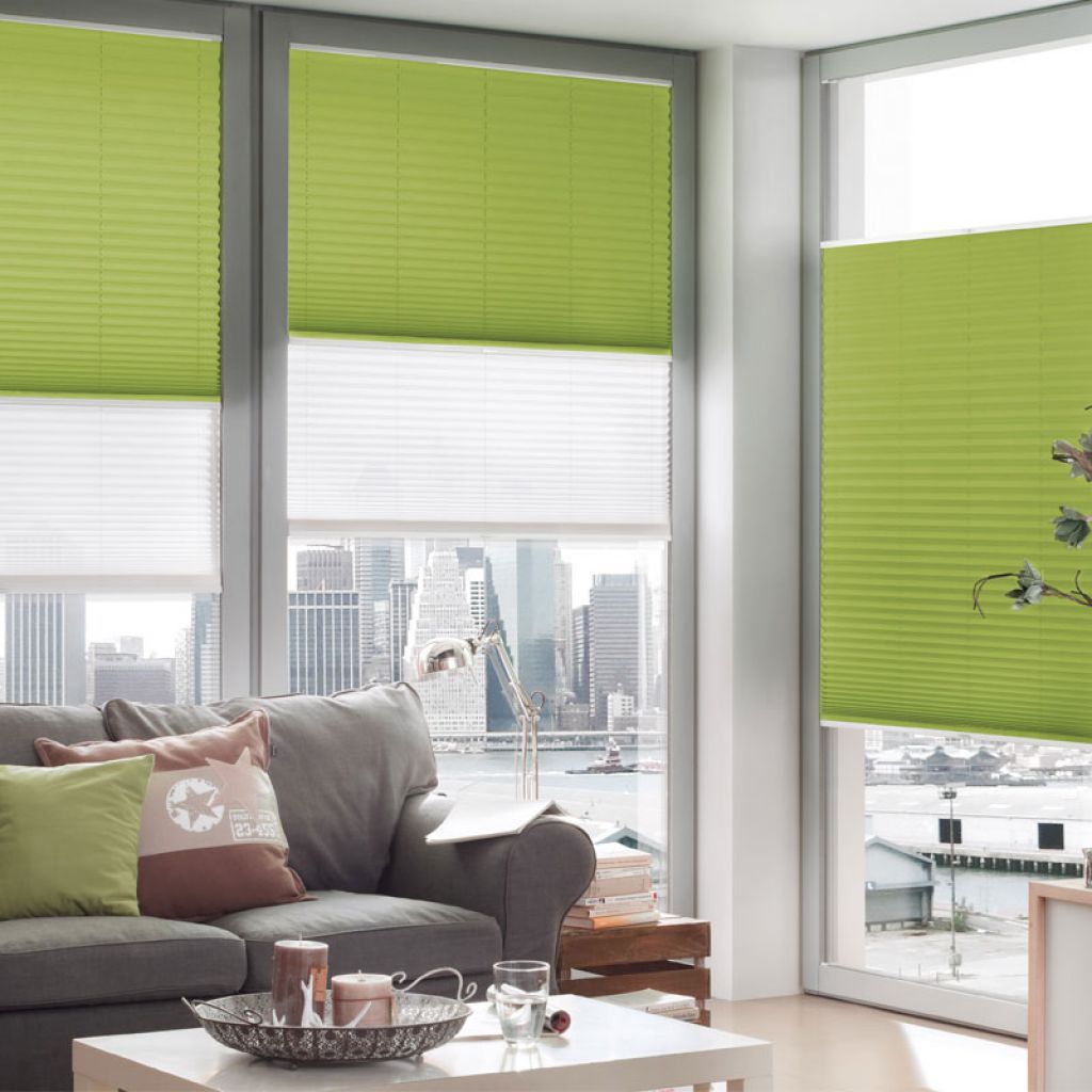 Pleated blinds TIRAGE DIRECT MARITON canvas / blackout / motorized