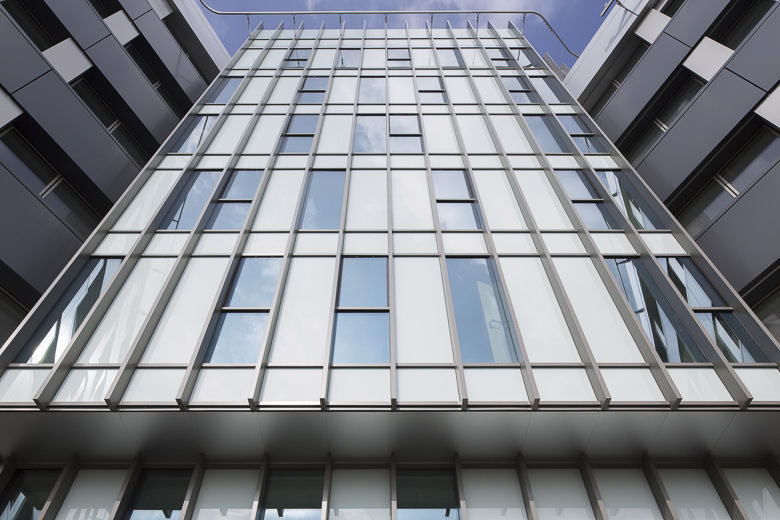 Stick system curtain wall / aluminum and glass AA100 KAWNEER