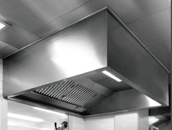 Double Skin Wall Exhaust Hood With Air Inlet Line at best price in