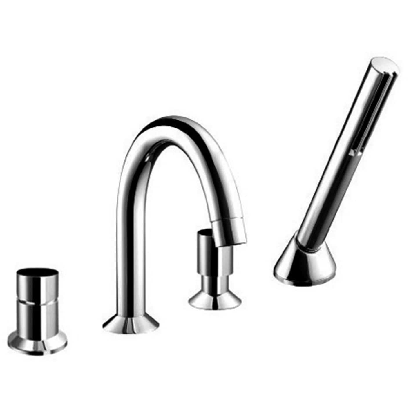 Bathtub Mixer Tap Chromed Metal Mechanical Bathroom