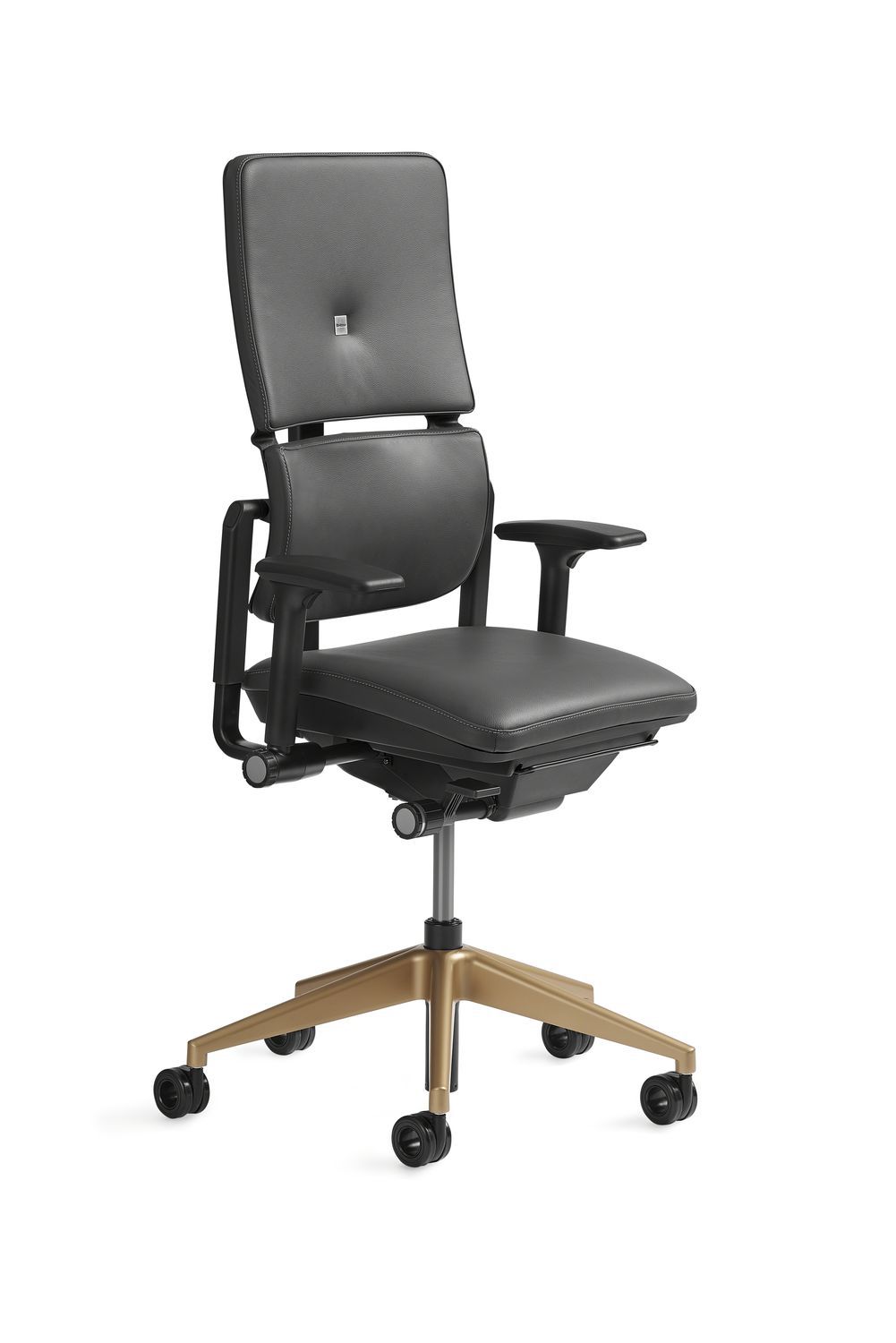 Contemporary executive chair PLEASE Steelcase leather