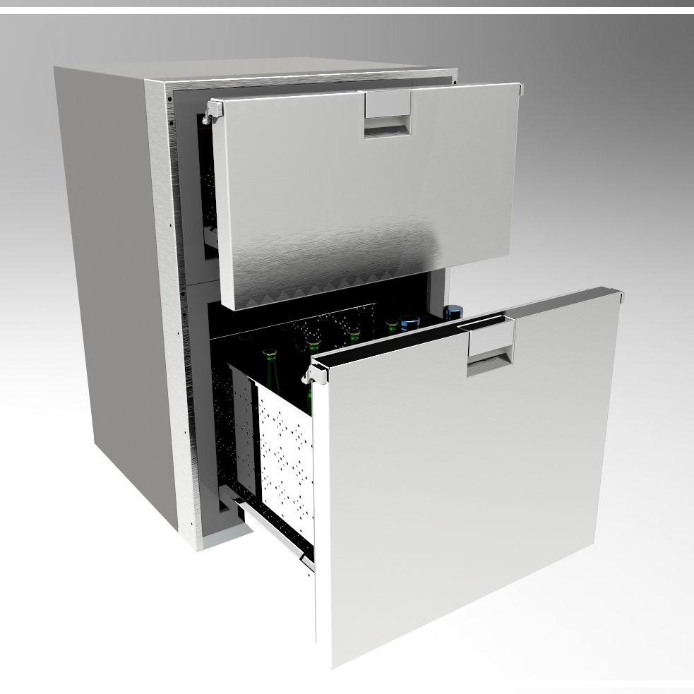 Refrigerator With Drawer Stainless Steel Outdoor Fc4