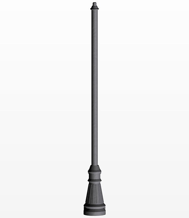 Lighting pole - LPC 010 - Ghisarredo - cast iron / steel / aluminum