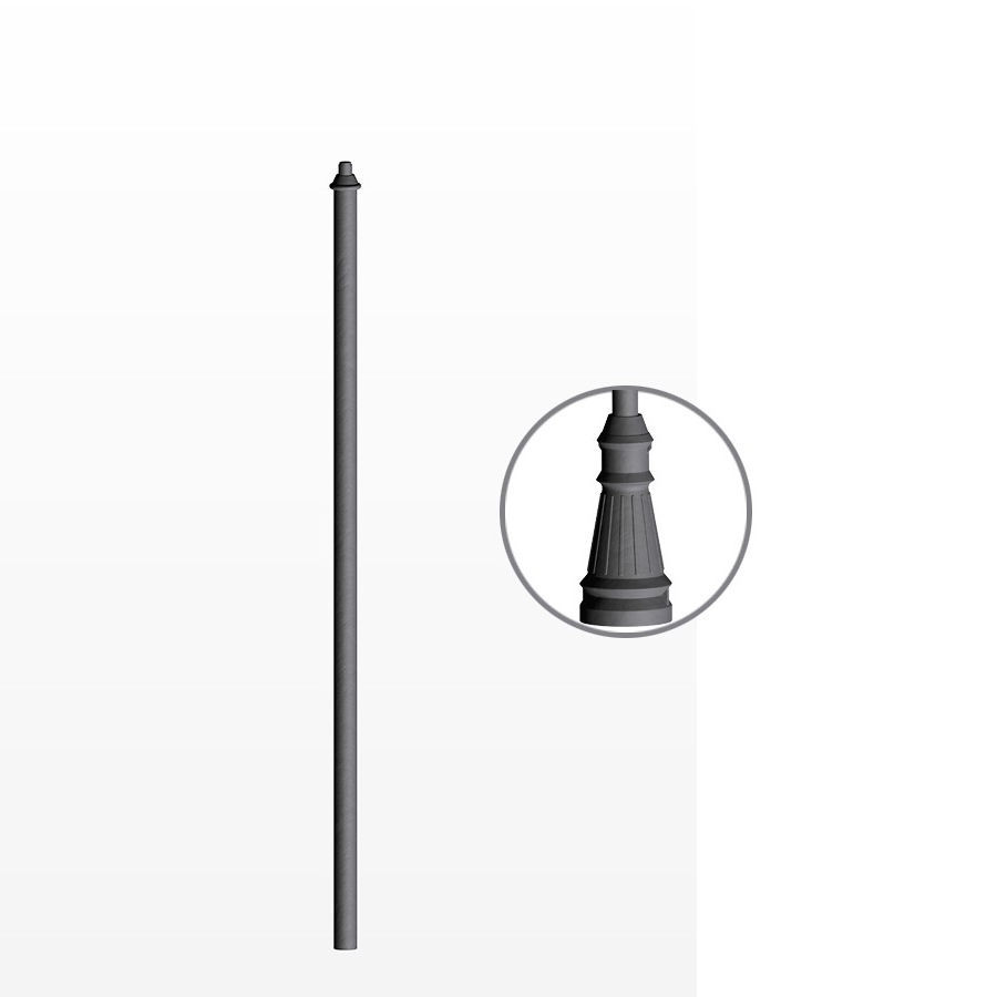Lighting pole - LPC 010 - Ghisarredo - cast iron / steel / aluminum