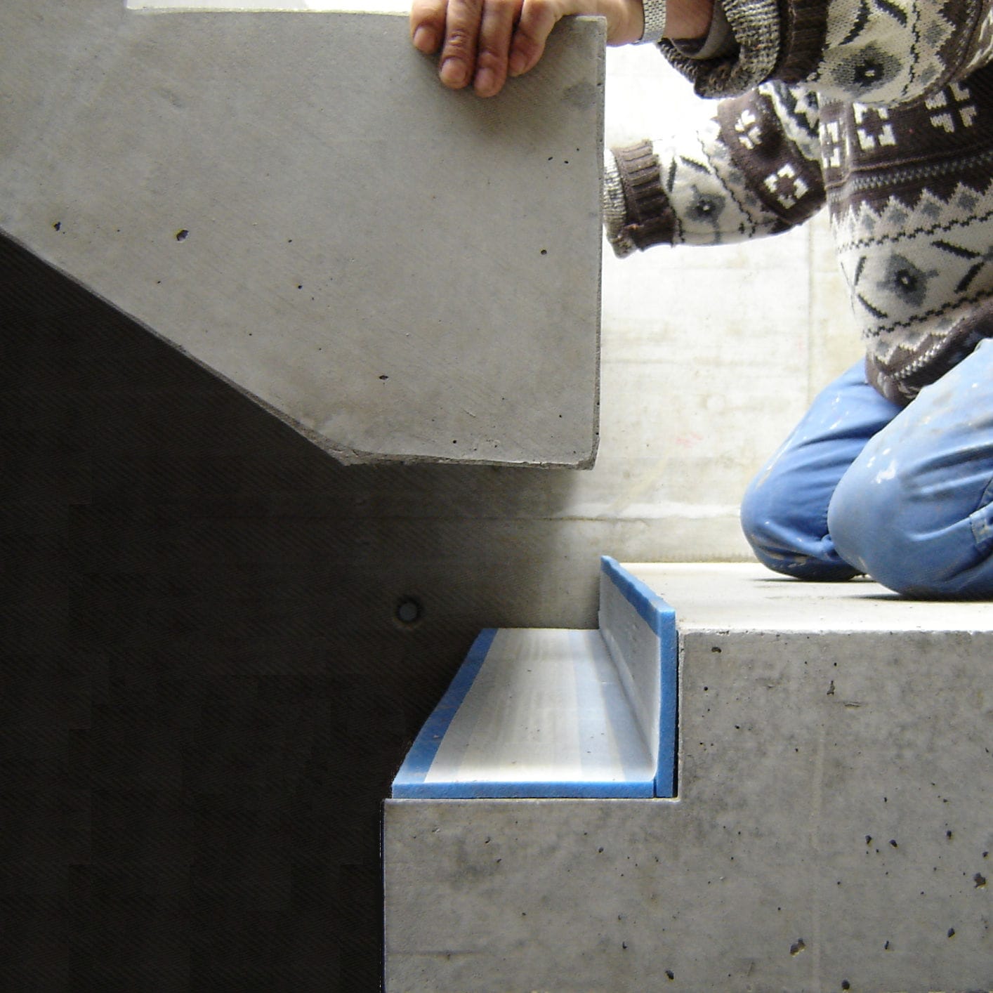 Sheet resilient underlay VIBRAXSTAIR Mageba EPDM / elastomer