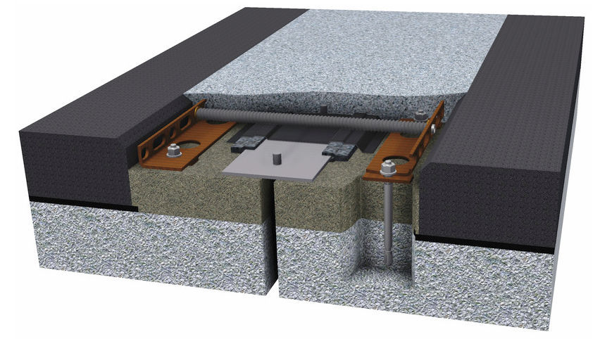 Elastomeric expansion joint - POLYFLEX-ADVANCED PU - Mageba - steel ...