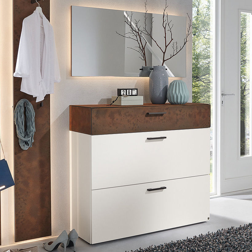 Contemporary shoe cabinet - ODESSA - Musterring - free-standing ...