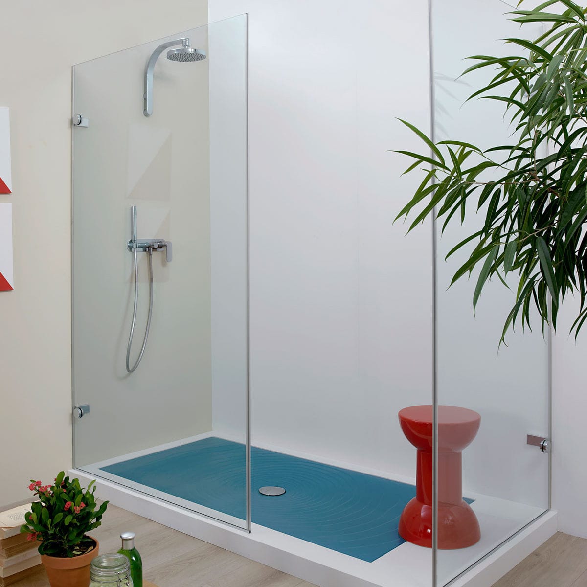 Rectangular shower base - WATER DROP - FLAMINIA - raised / ceramic ...